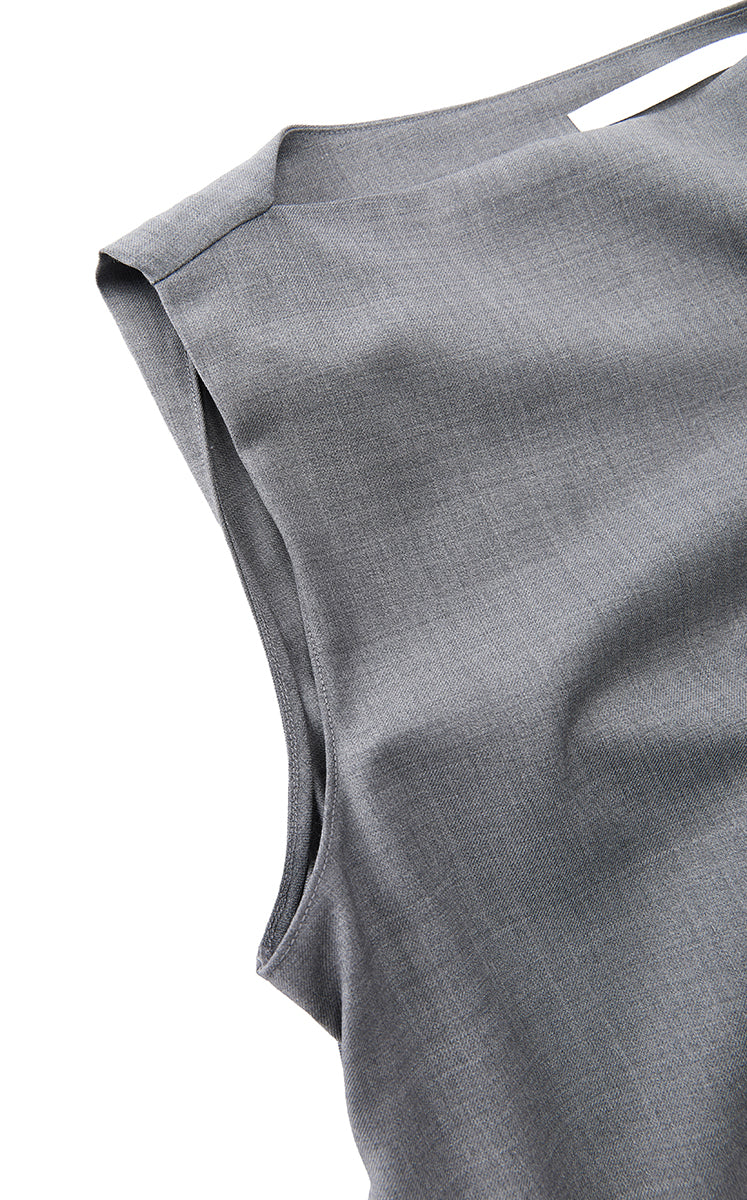 Dress / JNBY Wool Silk Draped Sleeveless Dress