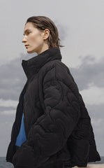 Down Coat / JNBY Quilted Stand Collar Short Down Coat