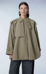 Coat / JNBY Oversized Belted Short Trench Coat