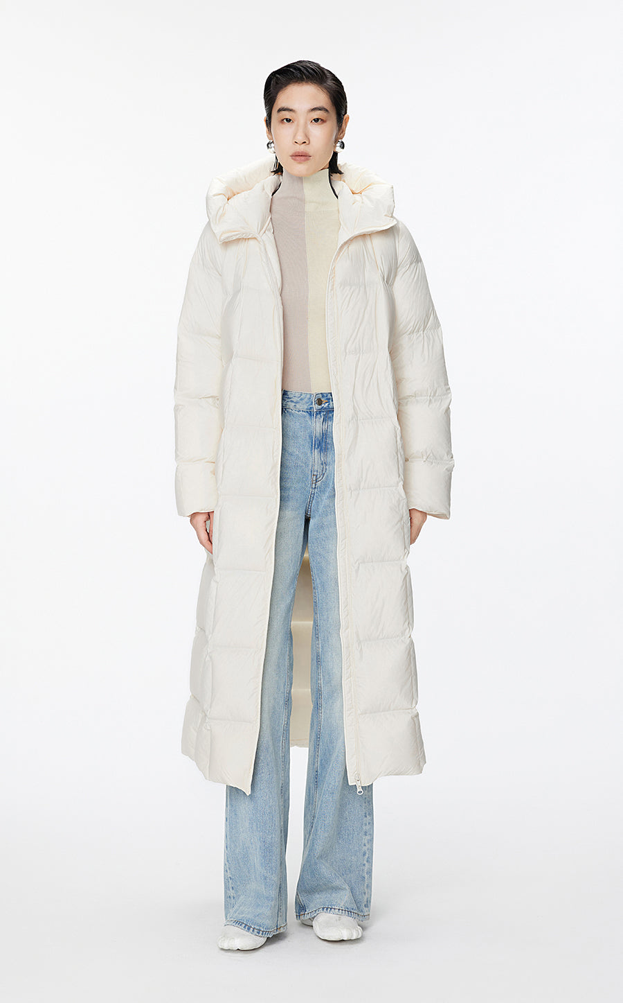 Coat / JNBY Imported Duck Down Boxy Stitching Puffer