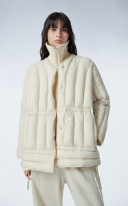 Coat / JNBY A-line V-neck Mid-length Down Coat