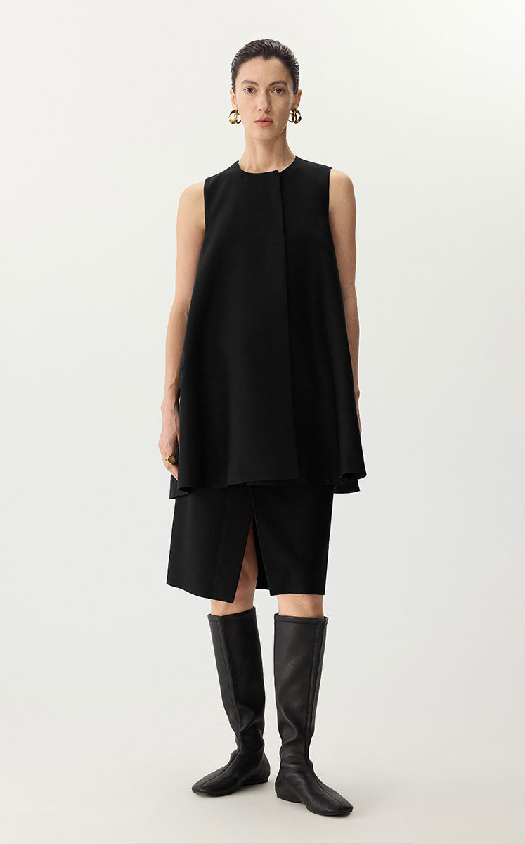 Dress / JNBY Sleeveless Wool-Silk A-Line Dress