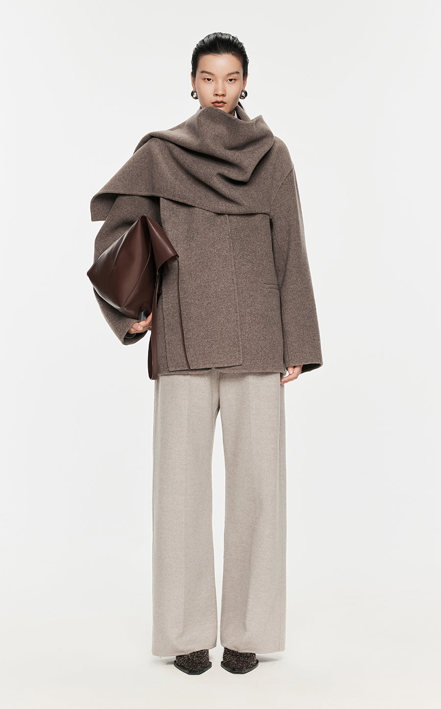 Coat / JNBY Oversize Wool-blend Cape Coat