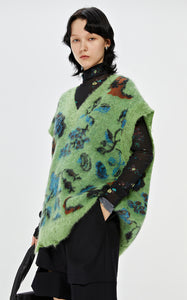 Vest / JNBY Oversized Mohair-blend Wool V-neck Vest