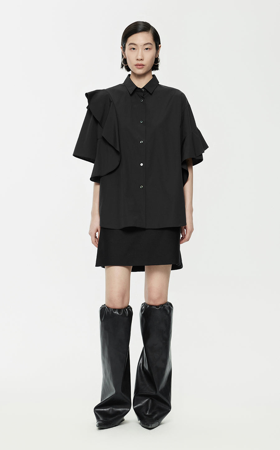 Blouse/JNBY Poplin Oversize Lined Short-sleeved Blouse