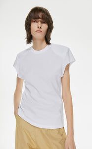 T-Shirt / JNBY Loose Fit Solid Short Sleeve T-Shirt (100% Cotton)