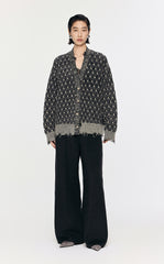 Sweater / JNBY Collarless Loose Mid-Length Cardigan