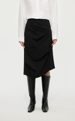 Skirt/JNBY Twill Asymmetric Midi Skirt