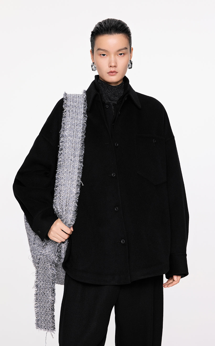 Coat / JNBY Oversized Wool-cashmere Jacket