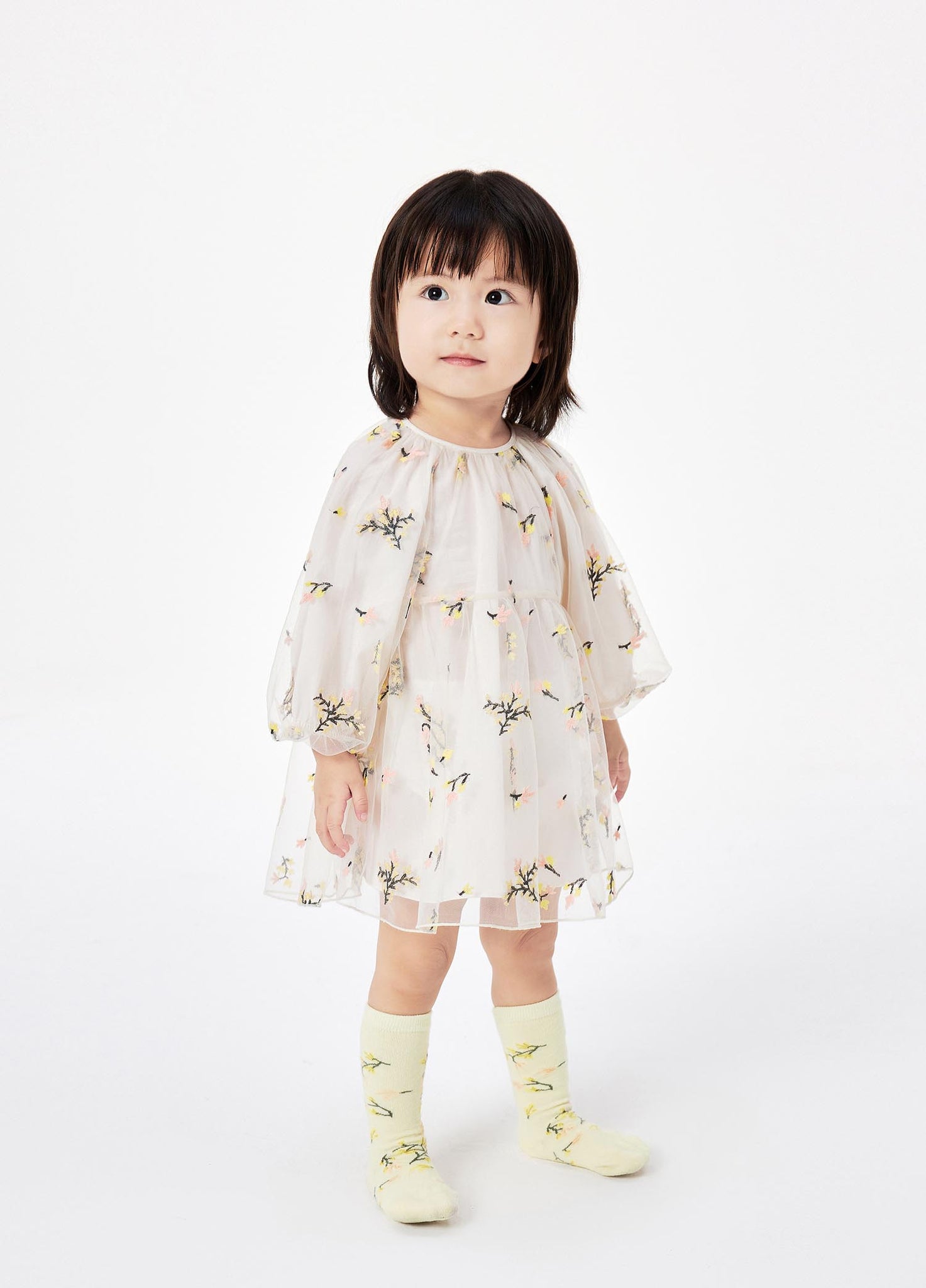 Dresses / jnby for mini A-Line Floral Print Mid-Sleeve Dress