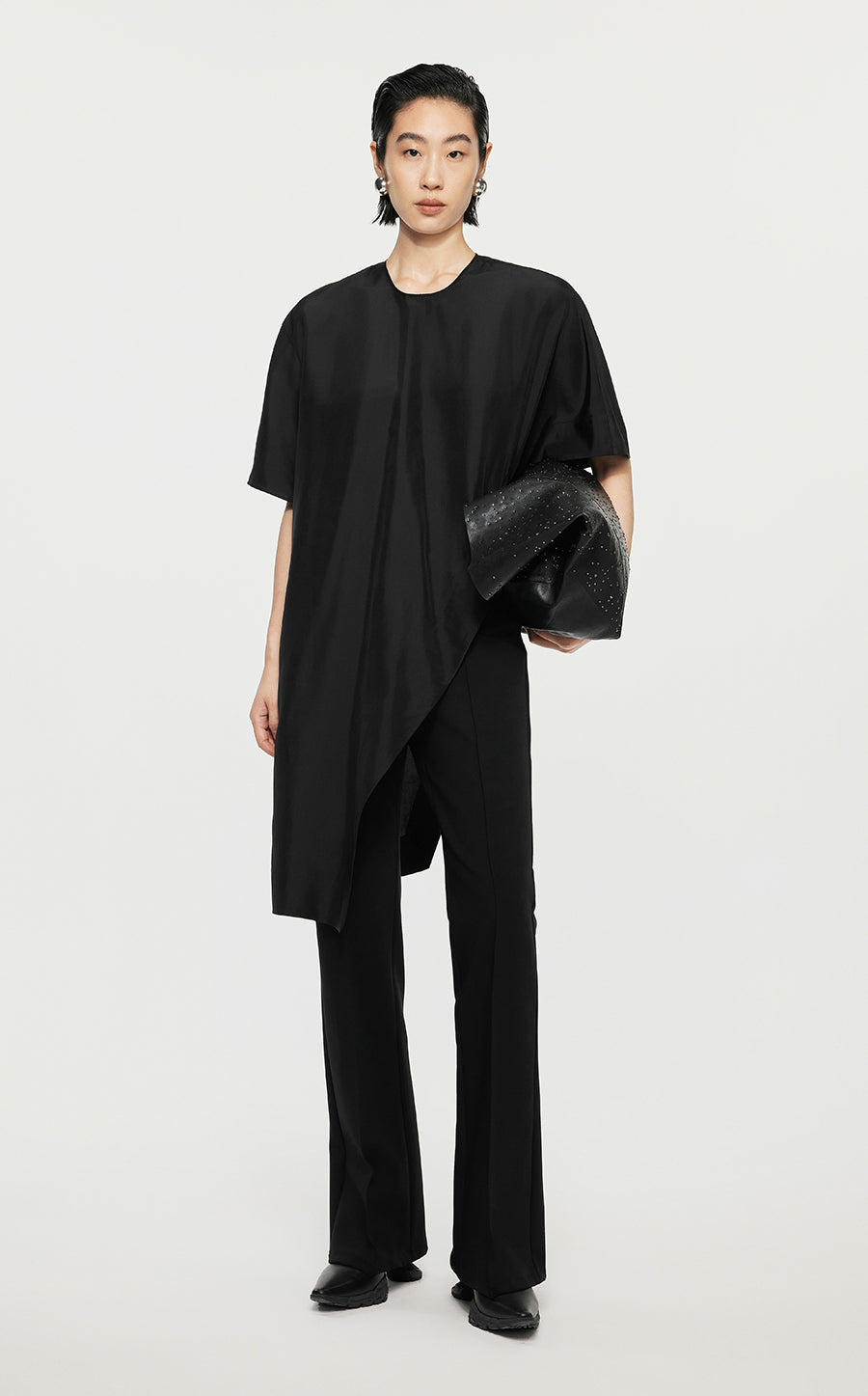 Top/JNBY Asymmetric Short-sleeved Top