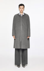 Coat / JNBY A-Shape Relaxed Wool-Cashmere Mid-Length Coat