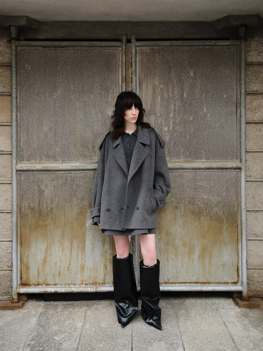 Coat / JNBY Wool-blend H-line Coat