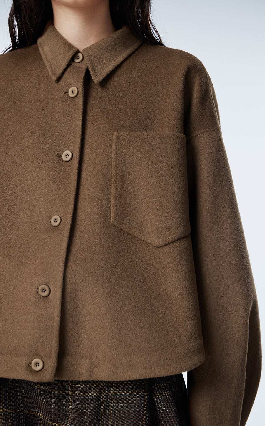 Coat / JNBY   Wool-blend Cashmere Cropped Jacket