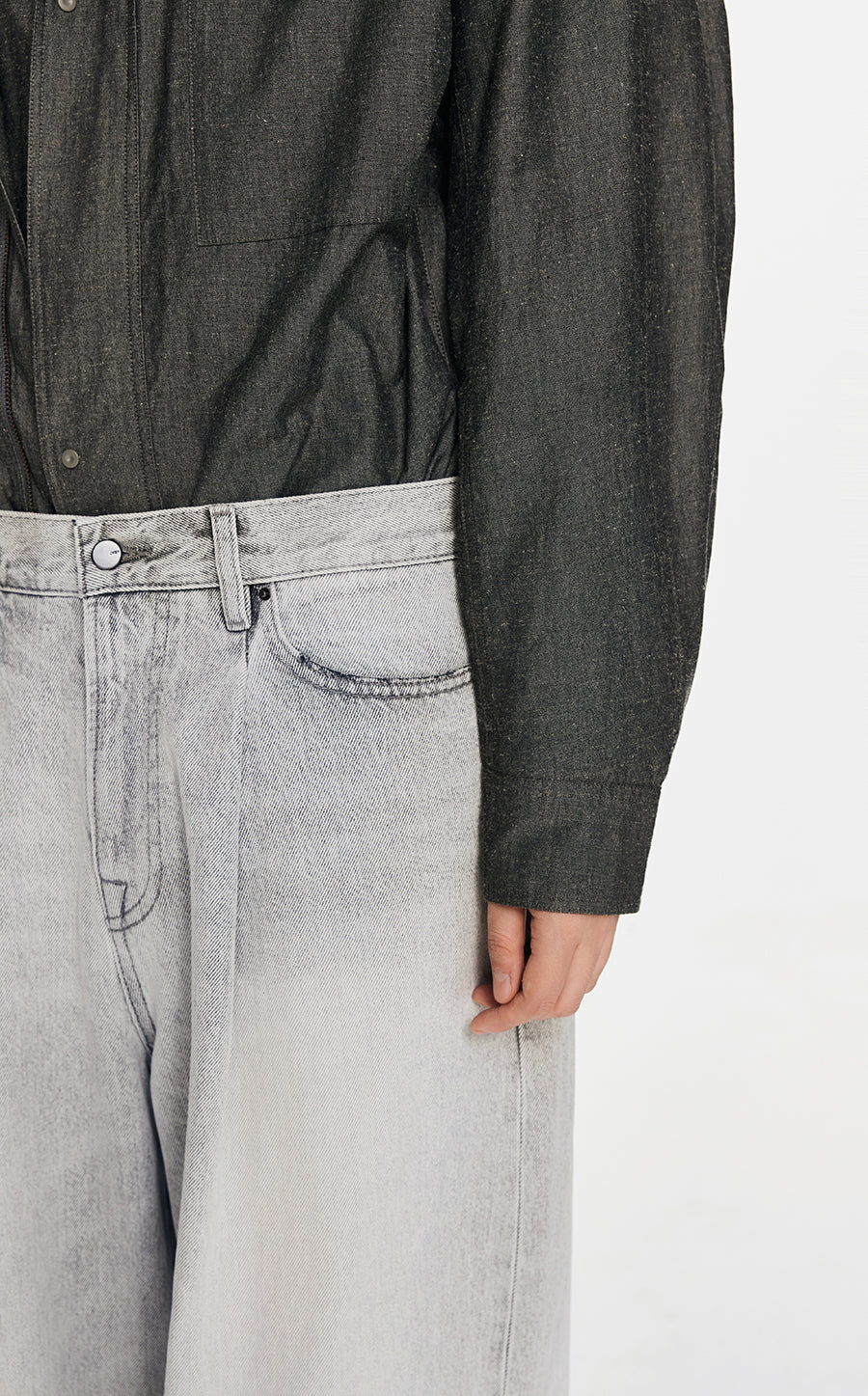 Pants / JNBY Washed Denim Cotton Jeans