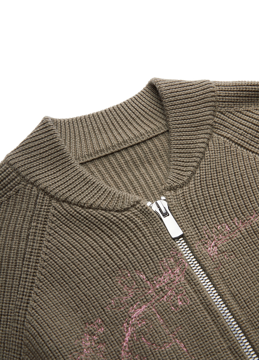 Sweater / JNBY V-neck Basulan Wool Cropped Cardigan