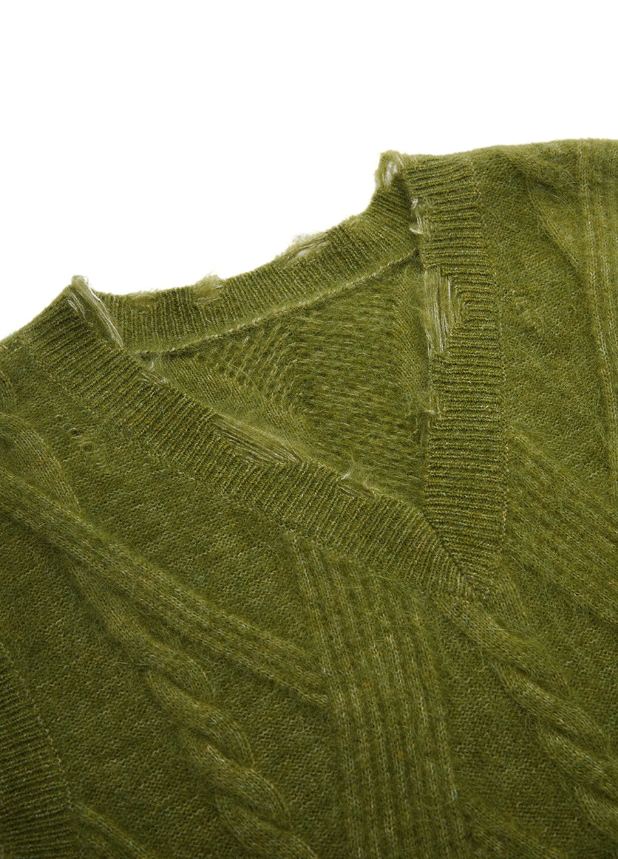 Sweater / JNBY V-neck Sweater Vest in Twist Knit