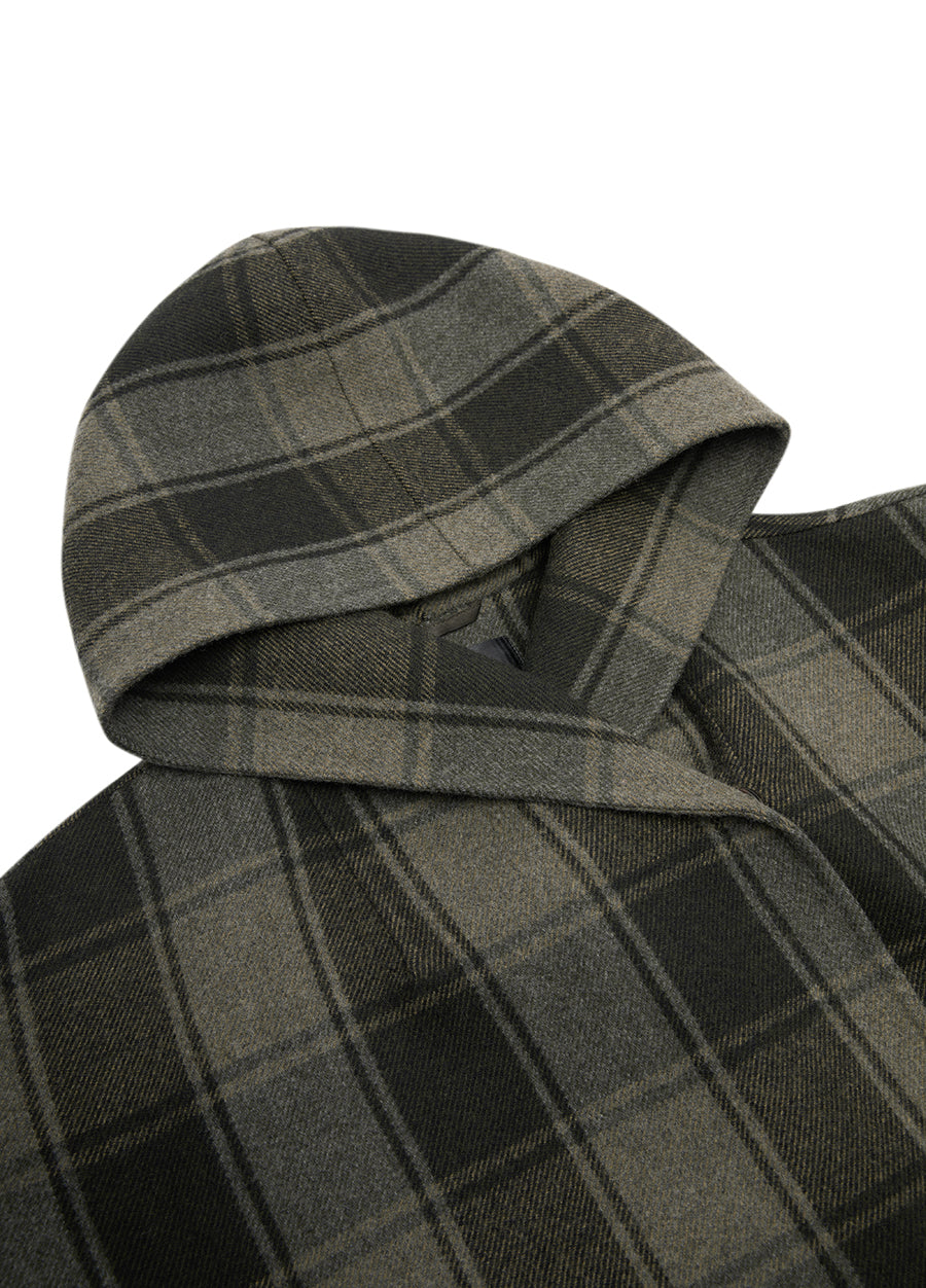 Coat / JNBY Retro Plaid Wool Coat