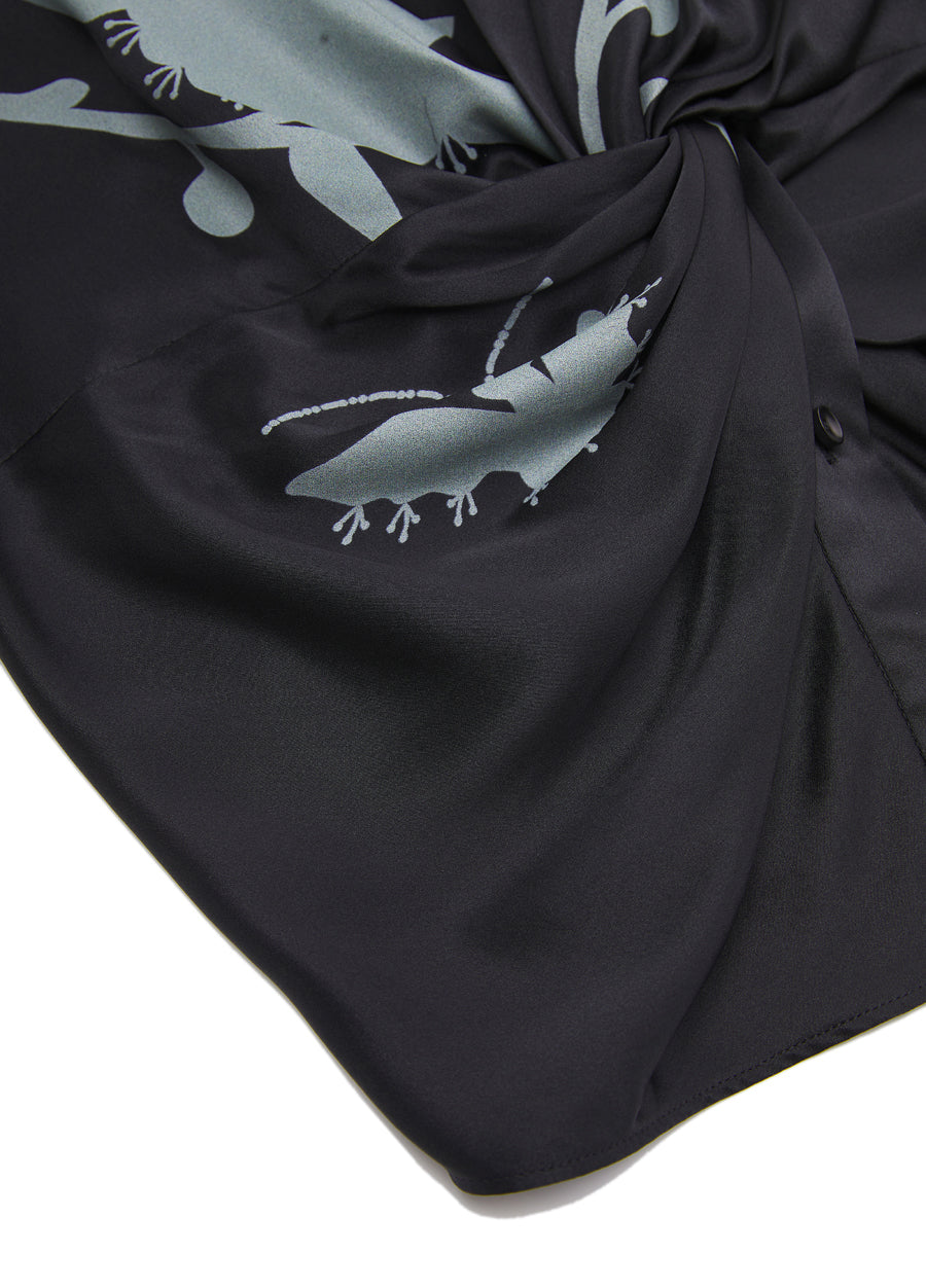 Shirt / JNBY Silk Long-sleeved Print Shirt(100% silk)
