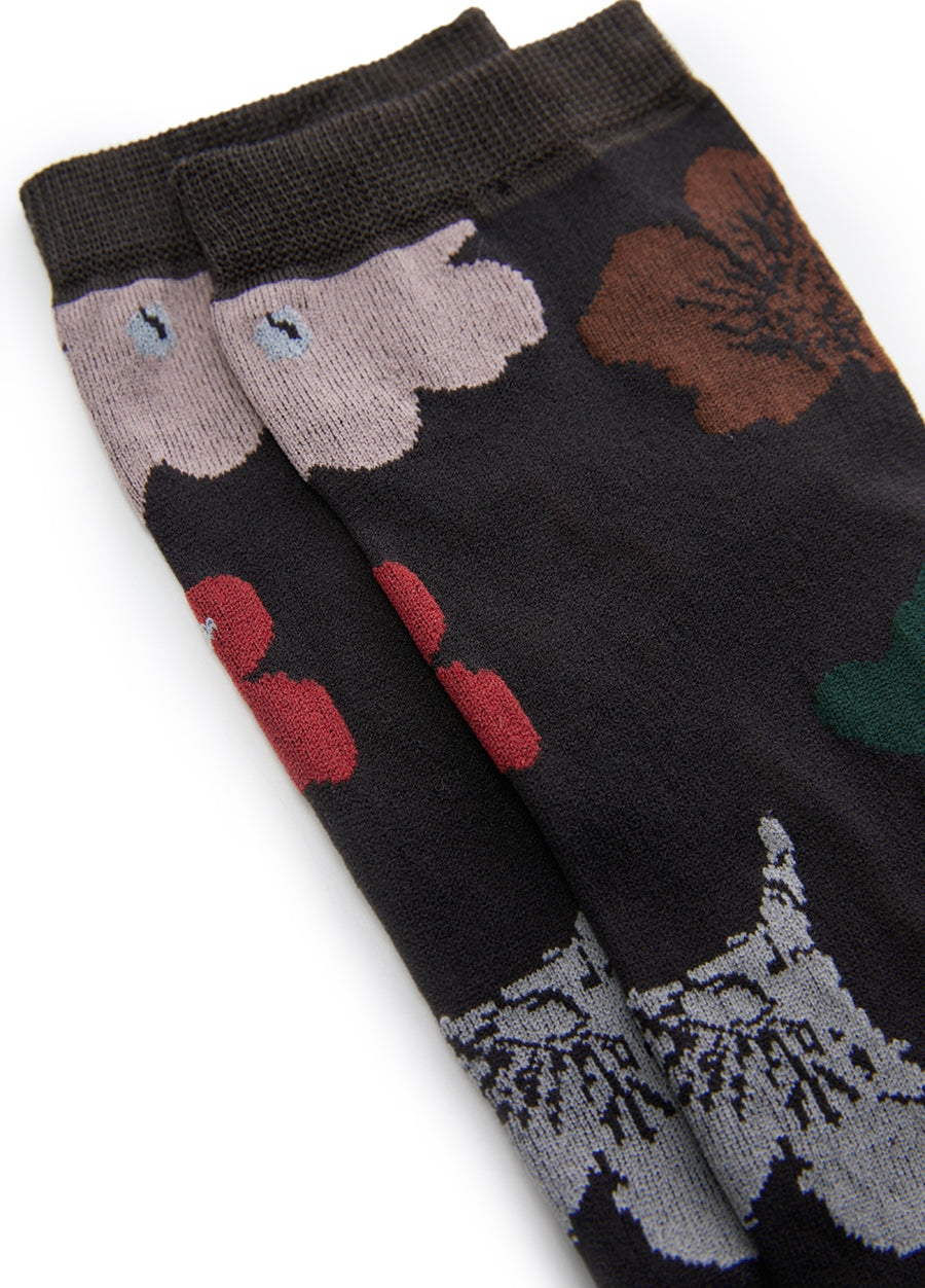 Socks / JNBY Floral Prints Mid-calf Socks