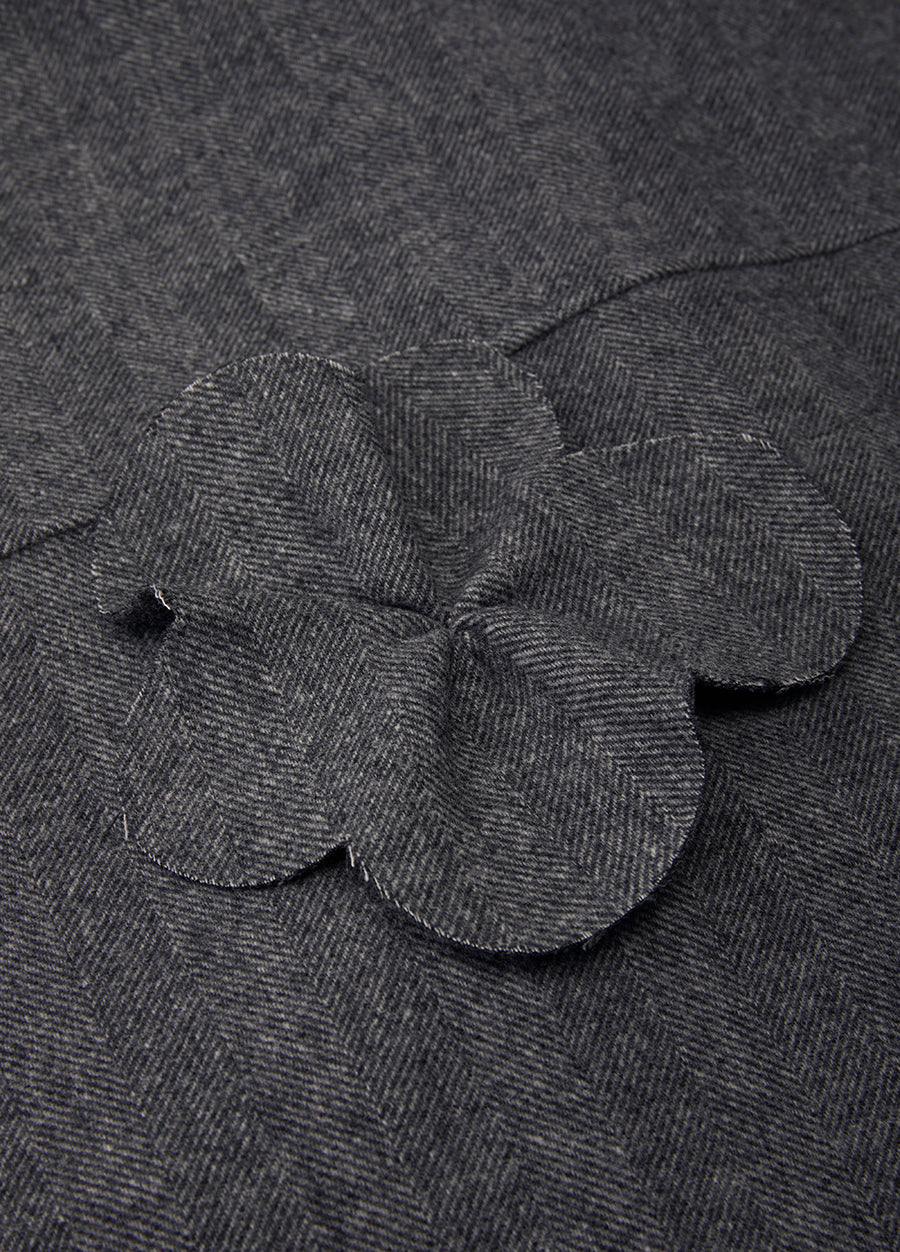 Coat / JNBY Oversize 3D-Flower Wool Coat