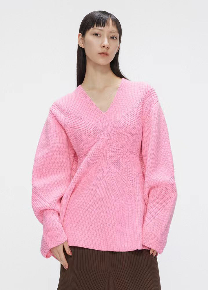 Sweaters / JNBY V-Neck Long Sleeve Pullover Sweater