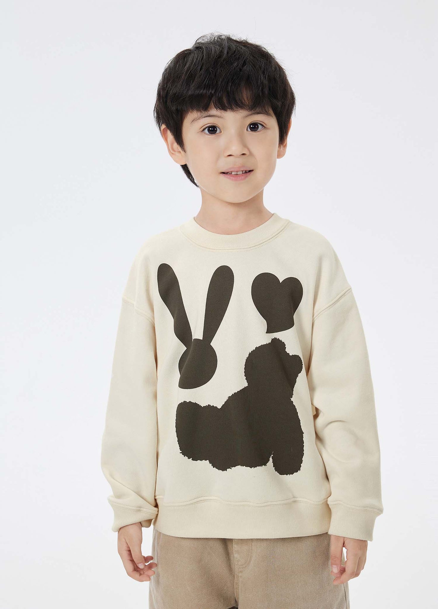 Sweaters / jnby by JNBY Cute Bunny and Bear Crewneck Pullover
