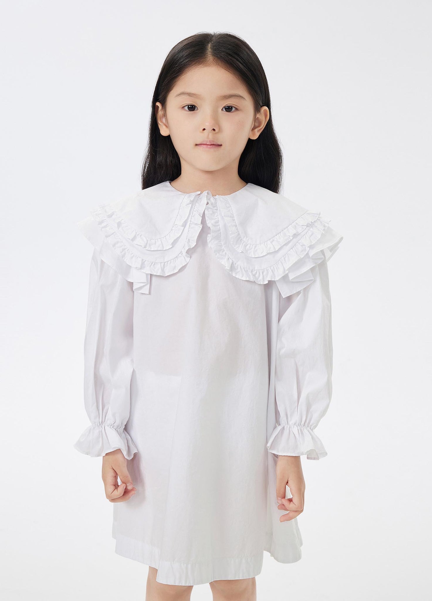 Dresses / jnby by JNBY Long-Sleeved Falbala Dress (Cotton 100%)