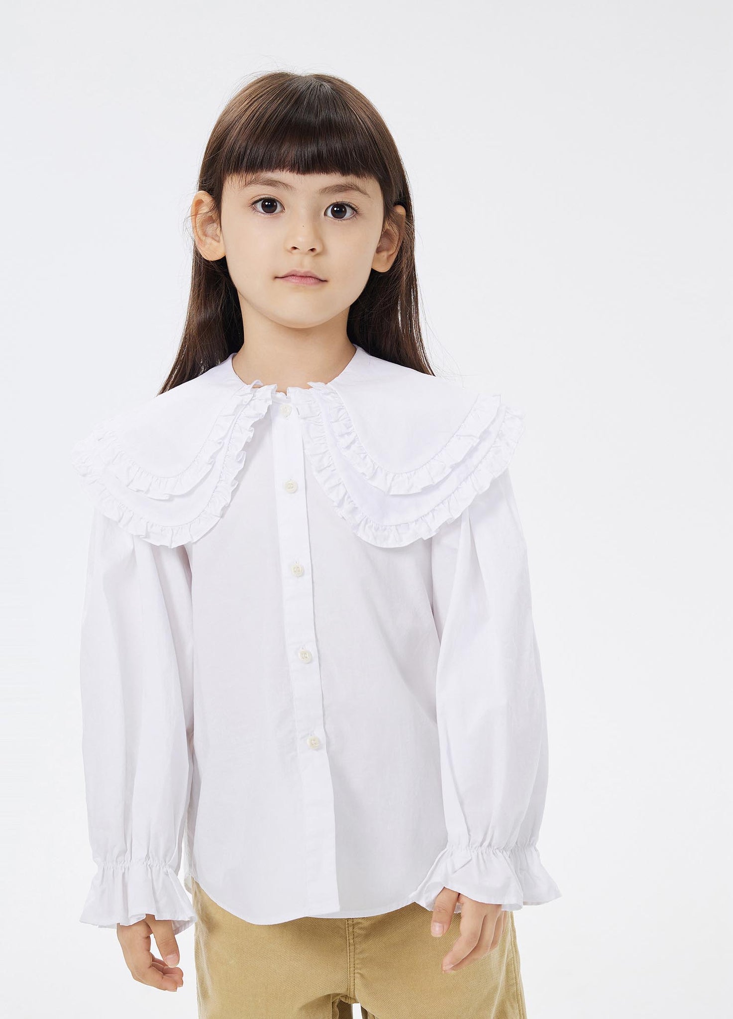 Shirt / jnby by JNBY Large Lace Collar Long Sleeve Shirt
