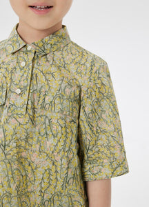 Shirt / jnby by JNBY Loose Fit Full Floral Print Short Sleeve Shirt