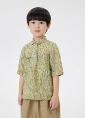 Shirt / jnby by JNBY Loose Fit Full Floral Print Short Sleeve Shirt