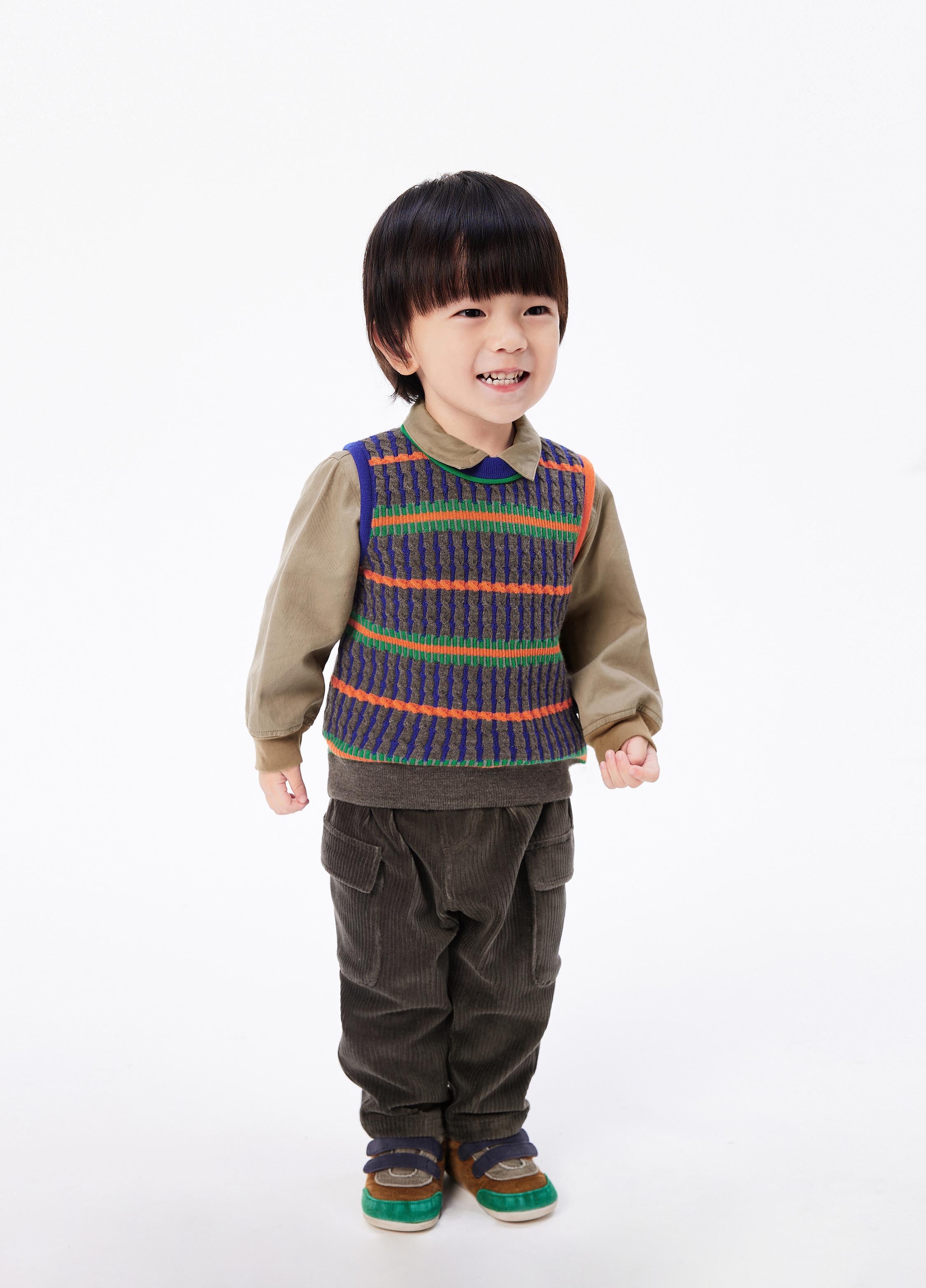 Vest / jnby for mini Stripped Knitted Vest