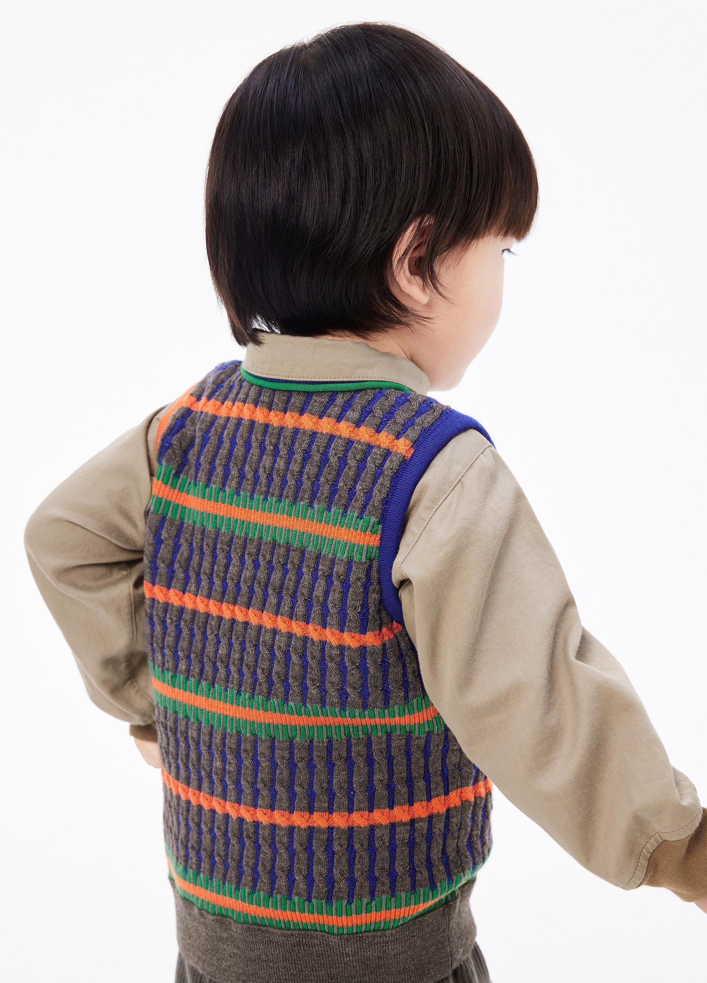 Vest / jnby for mini Stripped Knitted Vest