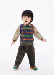 Vest / jnby for mini Stripped Knitted Vest