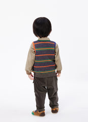 Vest / jnby for mini Stripped Knitted Vest