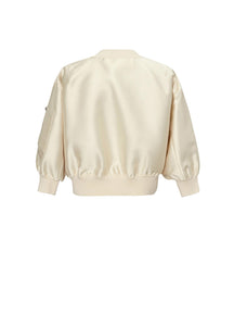 Jacket / Less & Samuel Silk Cropped Jacket