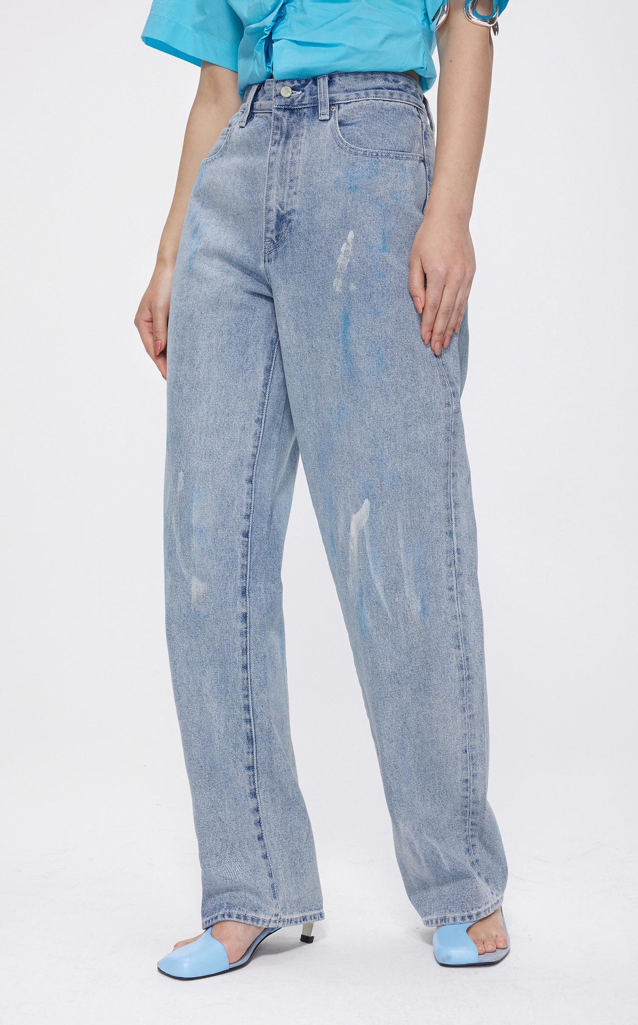 Jeans / JNBY Loose Fit Cotton Washed Jeans