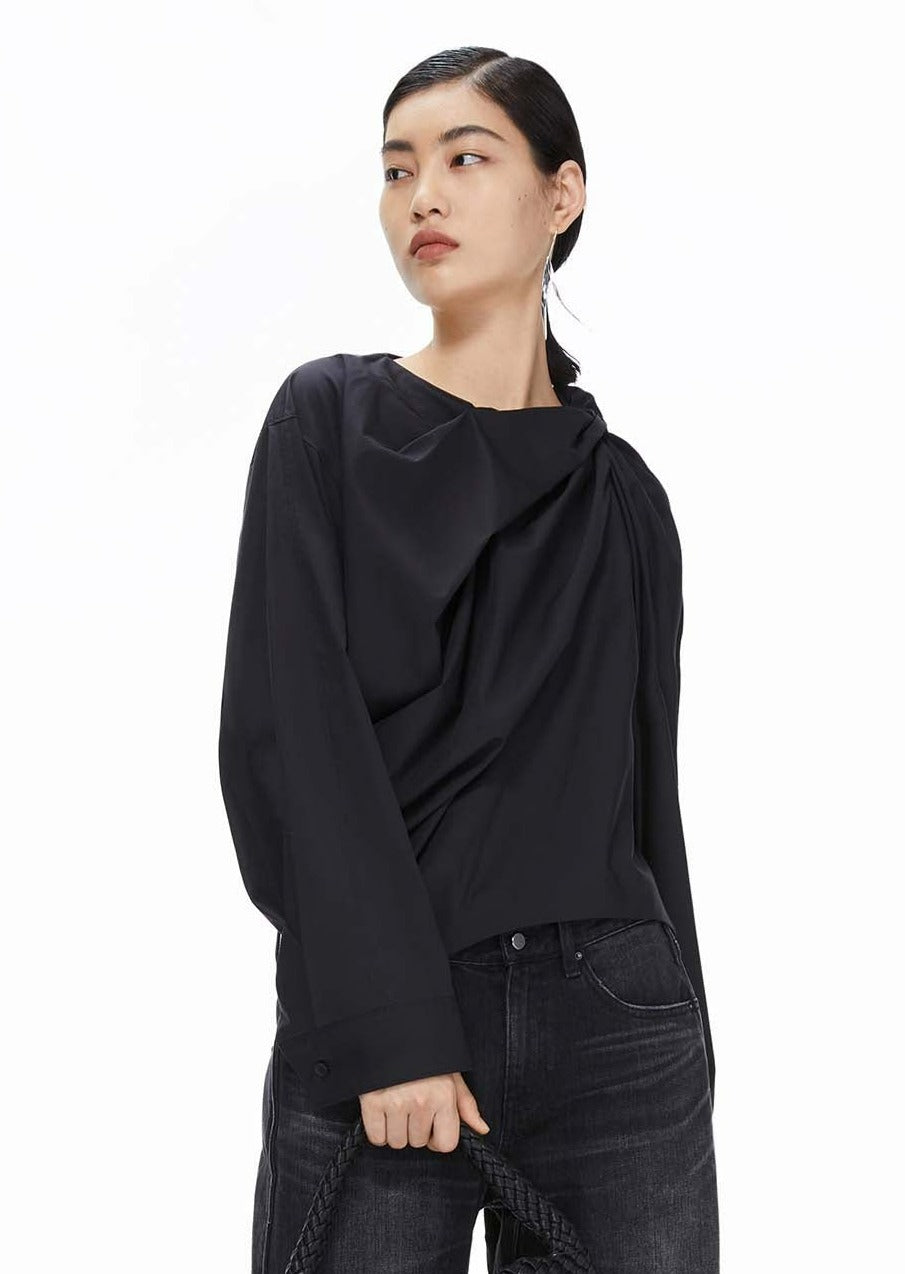 Shirts / JNBY Asymmetric Long Sleeve Pullover Shirt