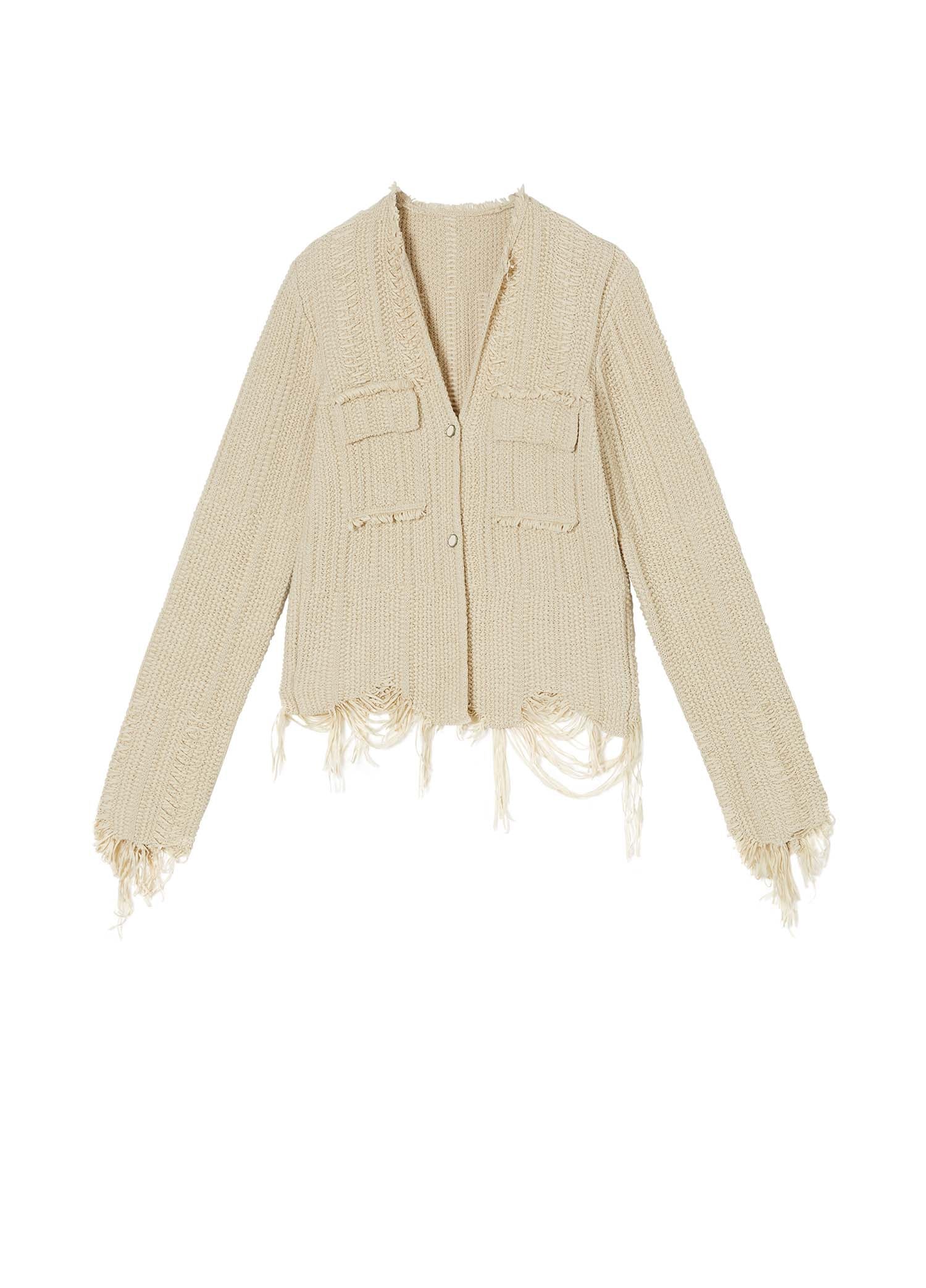 Cardigans / JNBY Woven Irregular H-Line Cropped Cardigan