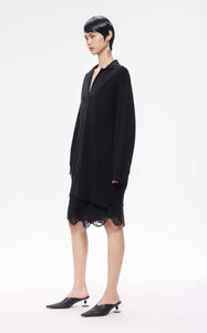 Sweaters / JNBY Turndown Collar Long Pullover