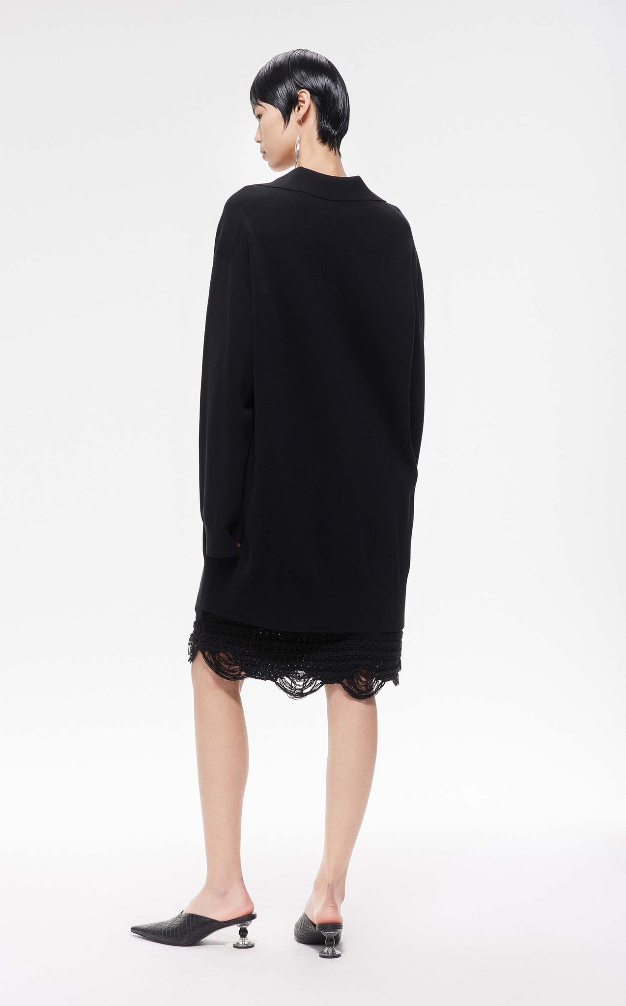 Sweaters / JNBY Turndown Collar Long Pullover
