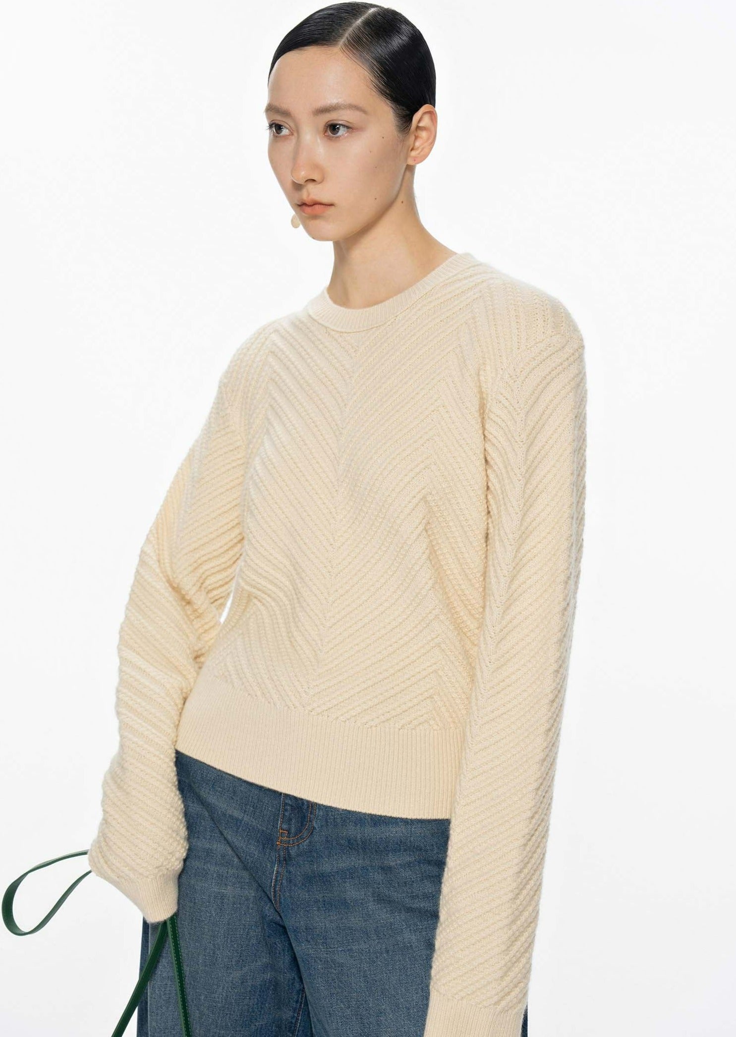 Sweaters / JNBY Short Crewneck Long-Sleeve Pullover