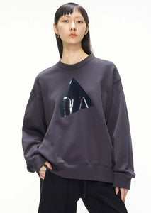 Sweaters / JNBY Loose Fit Pyramid Print Long Sleeve Crewneck Pullover