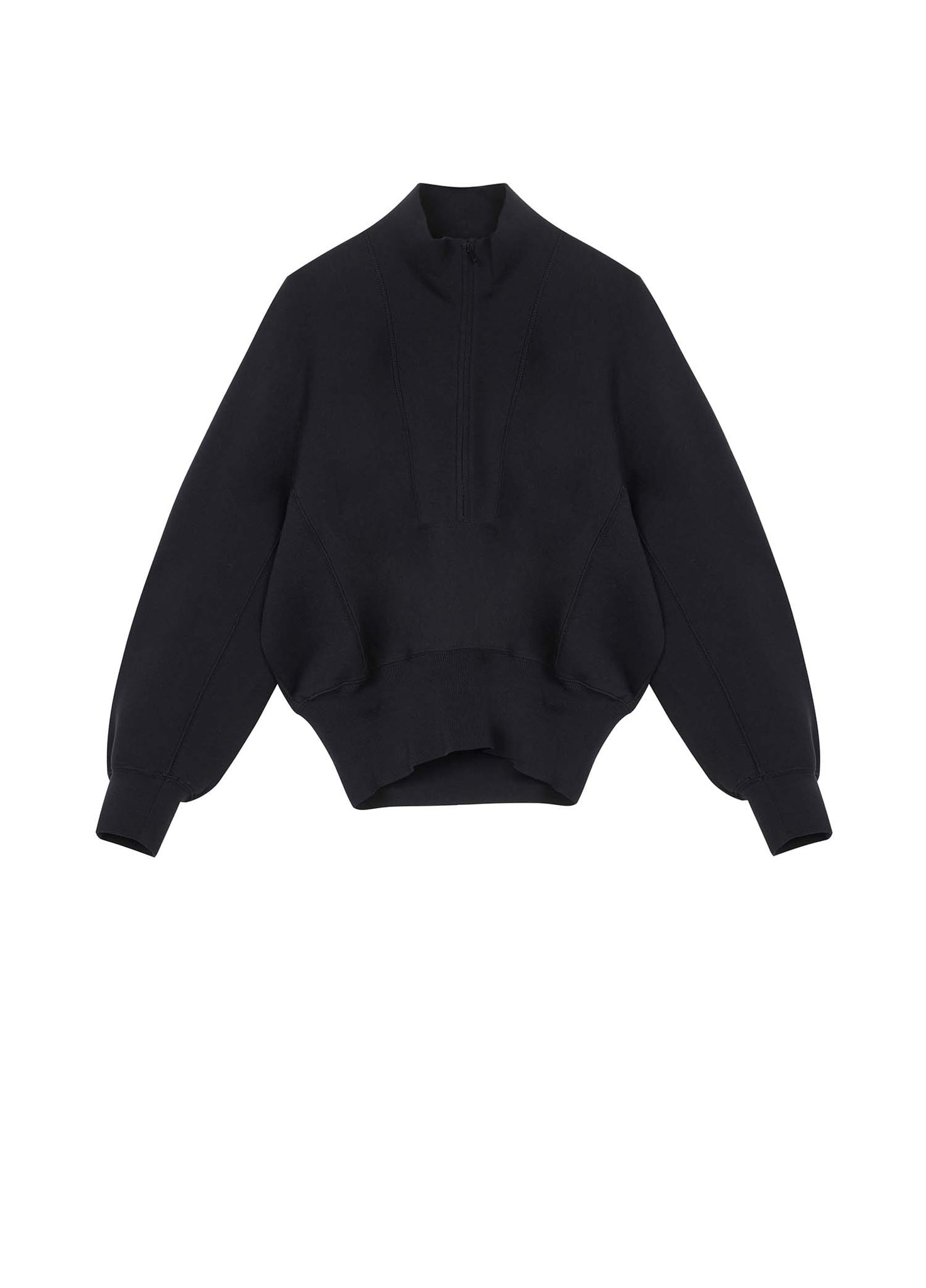Sweaters / JNBY Loose Fit Vintage Zip-Up Stand-Collar O-Shape Pullover