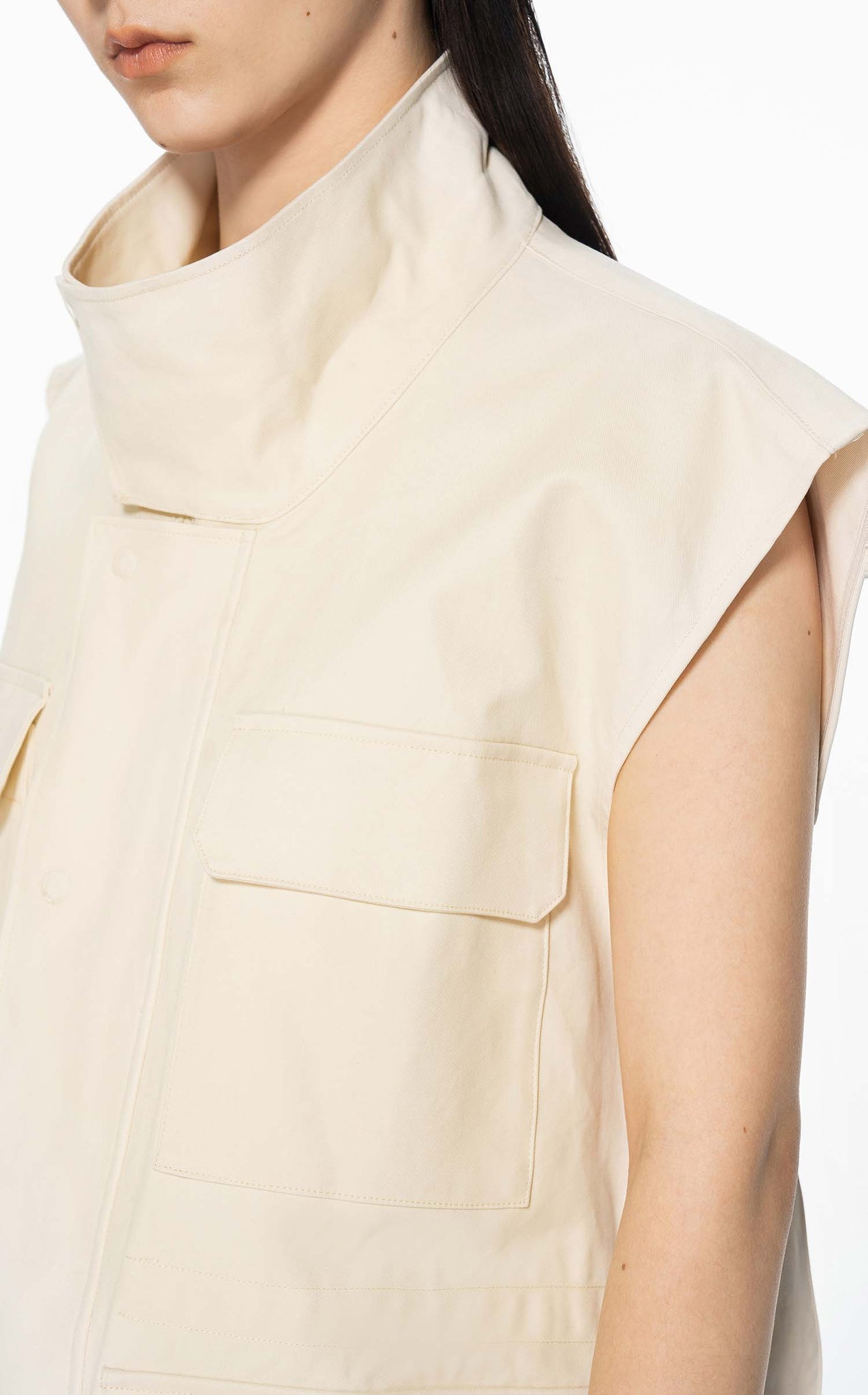 Vest / JNBY Loose Fit Large Pocket H-Line Vest