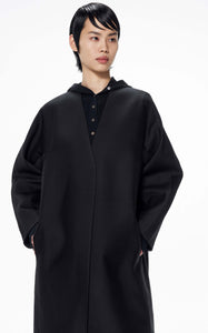 Coat / JNBY Loose Fit H-Line Long Sleeve Trench Coat