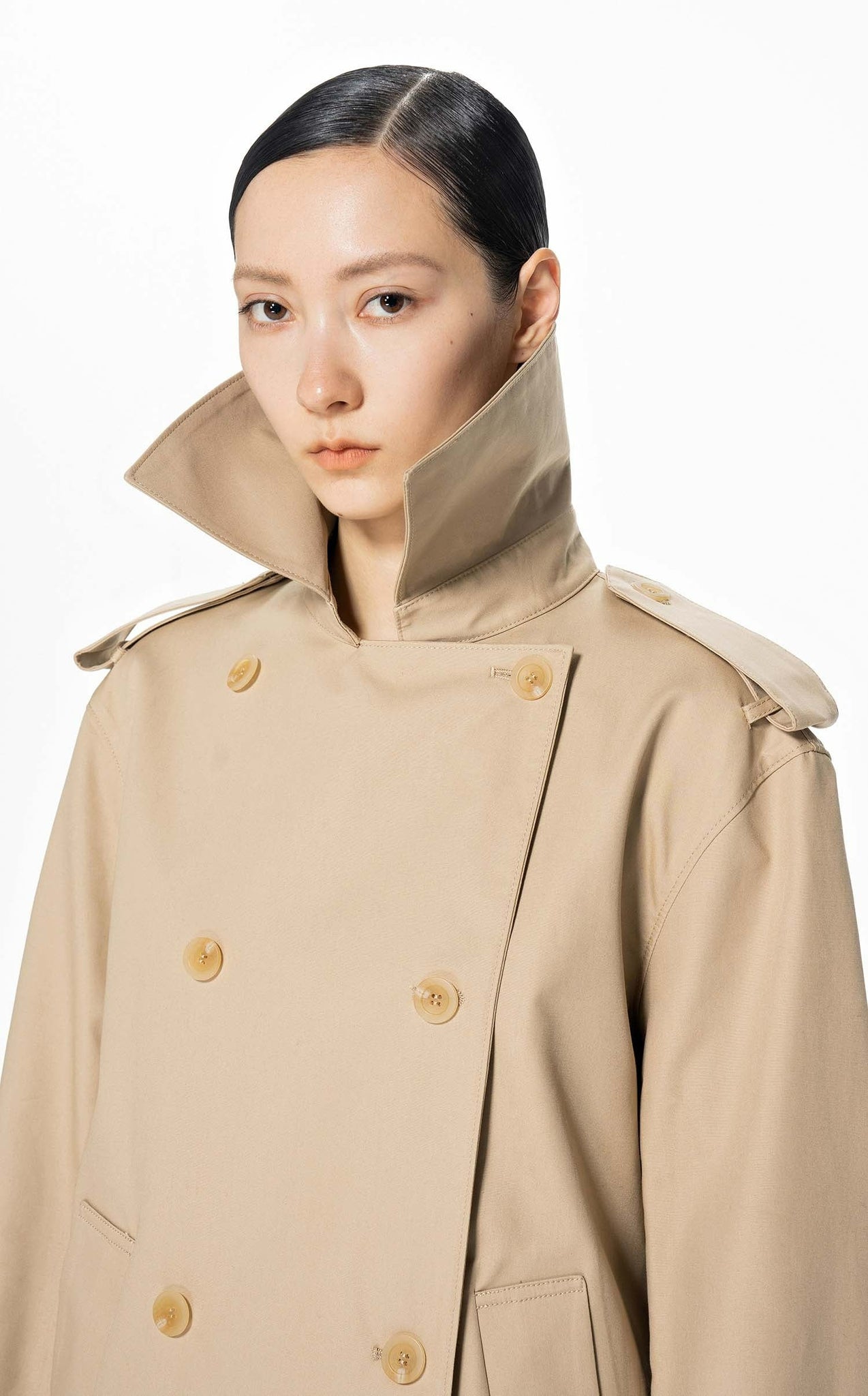 Coat / JNBY Loose Fit Classic H-Line Trench Coat