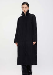 Coat / JNBY Loose Fit Turndown Collar H-Line Long Trench Coat