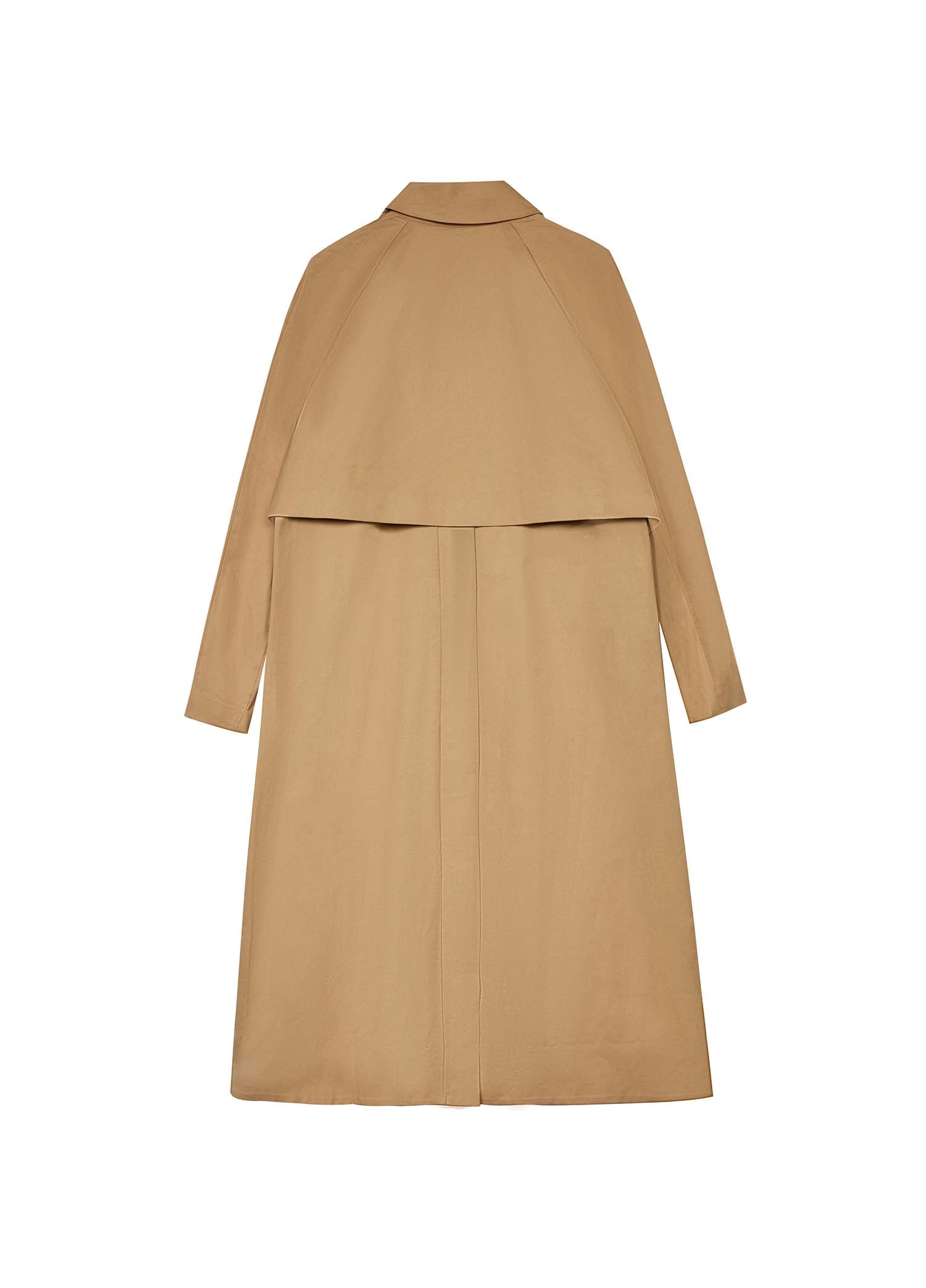 Coat / JNBY Loose Fit Turndown Collar H-Line Long Trench Coat