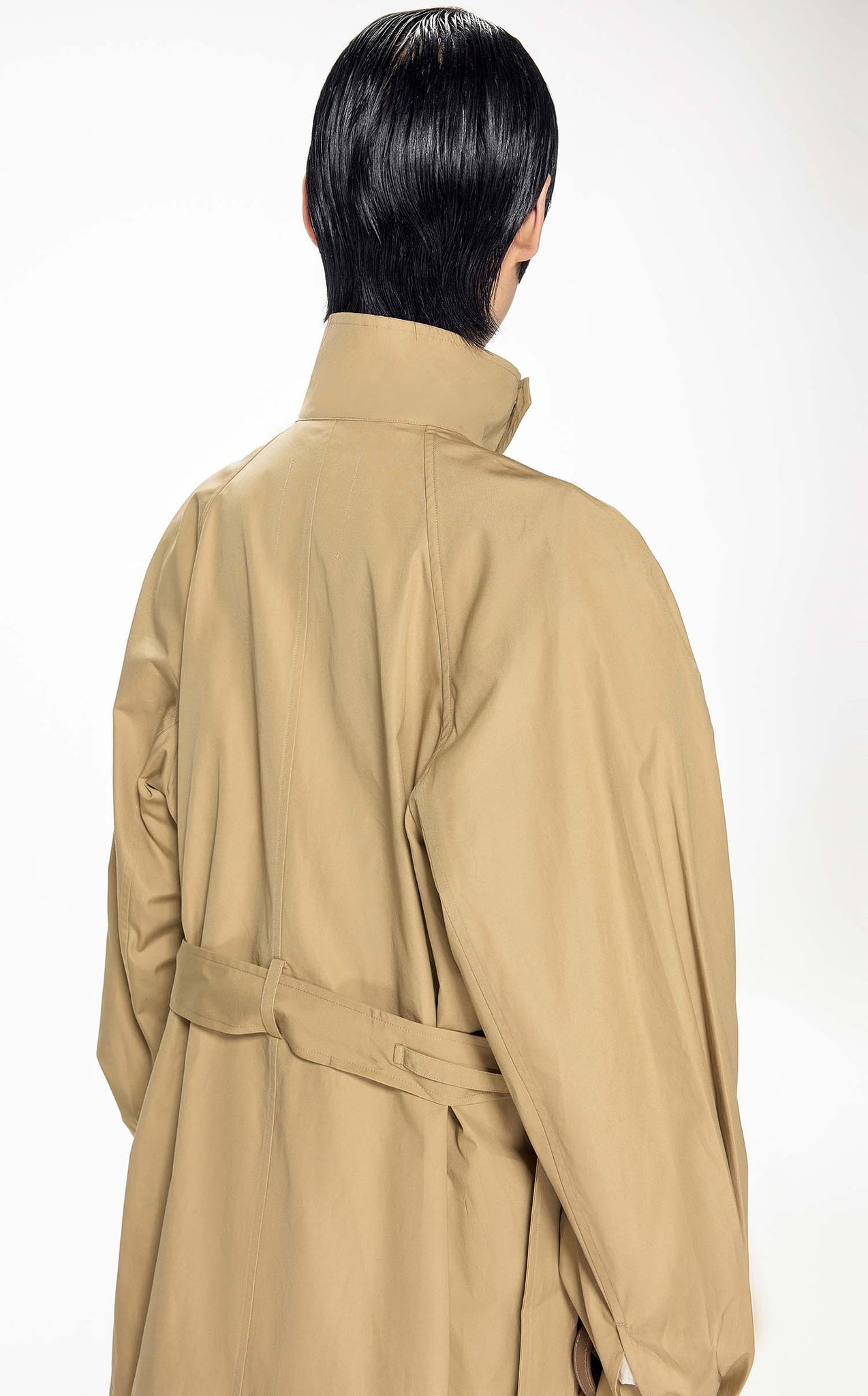 Coat / JNBY Loose Fit Turndown Collar Cotton Trench Coat